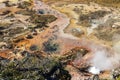 Artist paint pot hot spring at Yellowstone national park. USA. Royalty Free Stock Photo