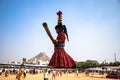 An artist performs at pushkar camel festival Royalty Free Stock Photo