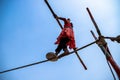 An artist performs at pushkar camel festival Royalty Free Stock Photo