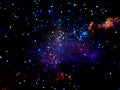 Representational Dark Blue Outer Space Background