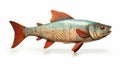 Realistic Wooden Fish Painting With Whimsical Symbolism
