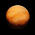 Planet Mars with sand storm and clouds, isolated on black background 3d render, elements of this image are furnished by NASA Royalty Free Stock Photo