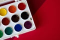 Artist set professional watercolor painting palette Royalty Free Stock Photo