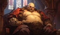 The artist skillfully portrayed the complexity and depth of the overweight man