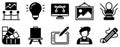 Artist studio icon solid mix style vector symbol for creative workspace painting illustration app ui web gallery and graphic Royalty Free Stock Photo