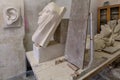 Artist studio sculpture on a work table Royalty Free Stock Photo
