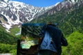 The Artist on the summit of Kamigochi mountain.