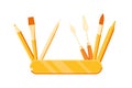 Artist tools - pencil, brush, liner, pen, marker,