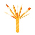 Artist tools - pencil, brush, liner, pen, marker,