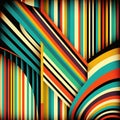 Artistic abstract colorful artwork bright stripe pattern design Royalty Free Stock Photo