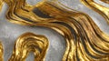 Artistic Abstract Gold and Silver Texture with Wavy Lines Creating Intricate Pattern Royalty Free Stock Photo