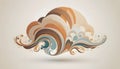 Artistic Abstract Swirling Clouds and uCrly Shapes, Generative AI