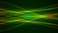 Artistic Abstract Wavy Green Twisted Dotted Lines Blurry Sharp View With Glitter Dust