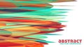 Artistic abstraction by orangey red and turquoise colors, Colorful vector graphics Royalty Free Stock Photo