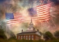 An artistic approach to the American Independence day on July 4, Royalty Free Stock Photo