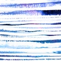 Artistic background with blue and purple horizontal brush strokes. Expressive ink flow background. Royalty Free Stock Photo