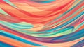 Artistic background with reddish orange and tealish green stripes. Multicolor vector graphics