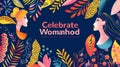 Artistic Banner Celebrating Femininity and Womanhood