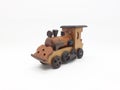 Artistic Beautiful Antique Train Locomotive Wooden Children Toys for Interior Decoration and Education Purpose 04 Royalty Free Stock Photo
