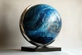Artistic Blue Marble Earth Sculpture Royalty Free Stock Photo