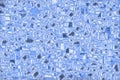 artistic blue optic crystals pattern digital graphic texture illustration Royalty Free Stock Photo