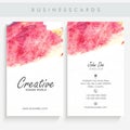 Artistic business or visiting card set. Royalty Free Stock Photo