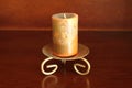 Artistic candle on a candleholder Royalty Free Stock Photo