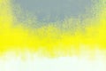 Canvas with gray and white roller brush strokes on yellow background Royalty Free Stock Photo