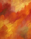 Warm Painted Canvas Texture with Expressive Brush Patterns Royalty Free Stock Photo