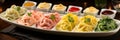 artistic chinese new year platter colorful dumplings symbolizing variety and tradition