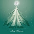 Artistic christmas tree design on blue background Royalty Free Stock Photo