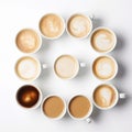 Artistic Coffee Cups: A Circle Of Flavors