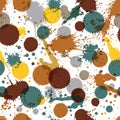 Artistic colorful abstract dirty ink template, scanned and trace Royalty Free Stock Photo