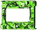 Artistic colorful frame in green tones Royalty Free Stock Photo