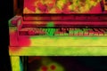 Artistic colorful piano