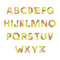 Artistic colorful unique font . Vector illustration