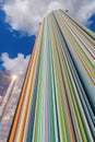 Artistic column in the district La Defense, Paris, France