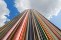 Artistic column in the district La Defense, Paris, France