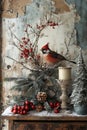 Eclectic Vintage Wall Art for Christmas and Winter