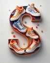 Sneakers in S Shape Royalty Free Stock Photo