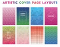 Artistic Cover Page Layouts. Royalty Free Stock Photo