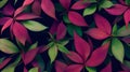 An Artistic Creation of Exotic Leaves in Warm Summery Colors Through Generative AI Royalty Free Stock Photo