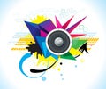 artistic creative colorful grunge sound background Royalty Free Stock Photo