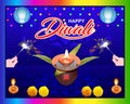 artistic creative diwali background Royalty Free Stock Photo