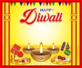 artistic creative diwali background Royalty Free Stock Photo