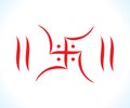 Artistic creative red religious hindu symbol