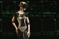 3D illustration of a science-fiction female