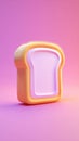 Artistic 3D Render of a Single Slice of Bread Royalty Free Stock Photo