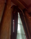 An artistic dan classic wooden window
