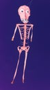 Artistic dark blue sky skeleton kite Royalty Free Stock Photo